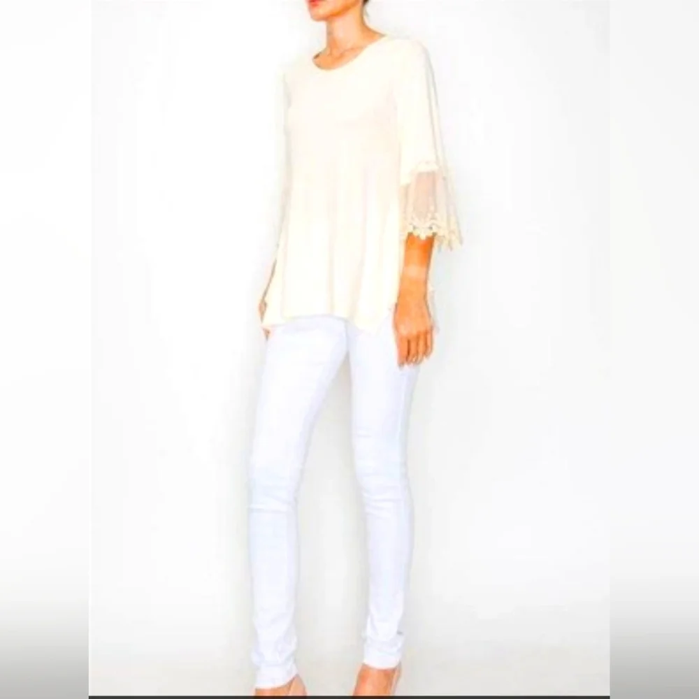 ✨️NWT✨️ ORIGAMI by Vivian - Cream Lace & Crochet - Picture 12 of 15
